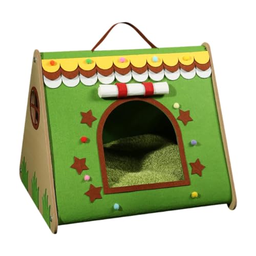 MagiDeal Katzenhaus, halbgeschlossenes Haustierbett, Nest, Handtaschenform, Warmer Haustierkäfig, rutschfestes Katzenzelt, weiches Bett für Katzen, Welpen, von MagiDeal