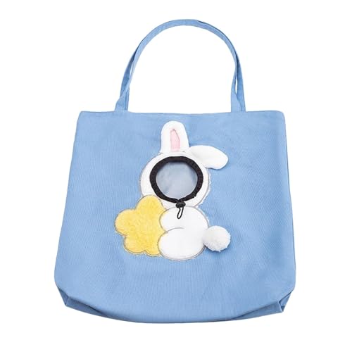 MagiDeal Katzentragetasche, Reisehandtasche für kleine Hunde und Katzen mit Schultergurt, Wander- und Haustier-Umhängetasche, Outdoor-Haustiertasche mit Loch, Hase L von MagiDeal