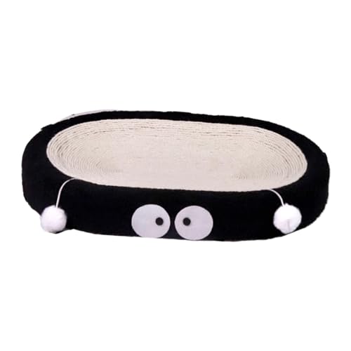 MagiDeal Kratzbrett für Katzen, Schüsselnest, schützt Couch und Teppich, Geschenk für Haustiere, Kralleninstinkte, bequemes Katzentrainingsspielzeug, Schwarzes Oval von MagiDeal