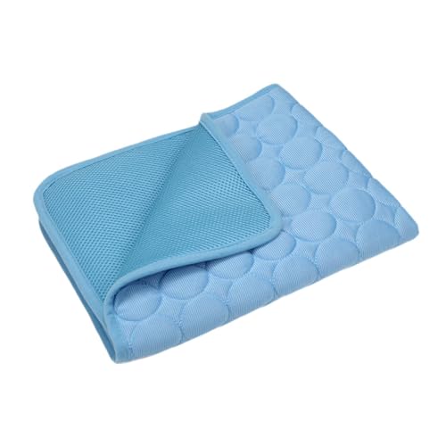 MagiDeal Kühlmatte für Haustiere, Schlafmatte für Hunde und Katzen, Eiskühlmatte für Haustiere, Kühlkissen, Hundebettmatte für Sofa, Zwinger, Sommer, Blau von MagiDeal