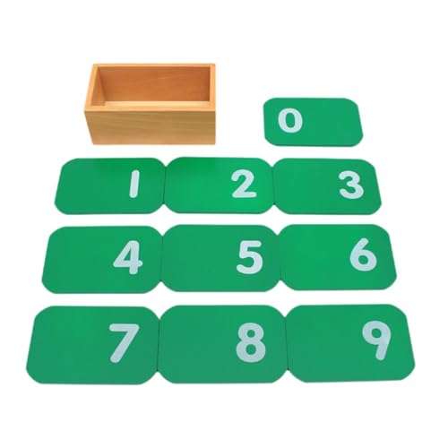 MagiDeal Mathe-Zahlenkarten, Lernwerkzeug, Entwicklung mathematischer Fähigkeiten, Montessori-Spielzeug, 0–9 Lernkarten für, Kinder, Mädchen von MagiDeal