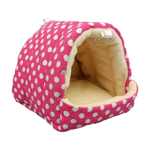 MagiDeal Meerschweinchenhaus,Meerschweinchenhöhle,Mini-Hütte,warmes Meerschweinchenversteck,warmes Hamsternest für kleine Haustiere,Käfigzubehör, Rosa, XL von MagiDeal