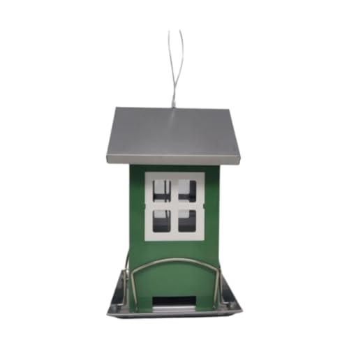 MagiDeal Outdoor Vogelfutterleiter Gartendekor, wetterfeste, hängende Metallvogel -Lebensmittelbehälter für den Innenhof Rasenhof außerhalb des Gartens von MagiDeal