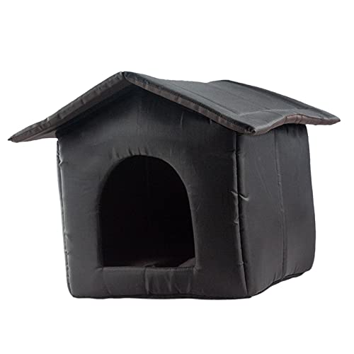 MagiDeal Oxford Cloth Outdoor Wildkatzenhaus Wetterfestes Welpenkätzchen Winterhöhle, Heimtierbedarf, Möbel für kleine Hunde, Bett, tragbarer Unterstand für, 35 cm x 33 cm x 30 cm von MagiDeal