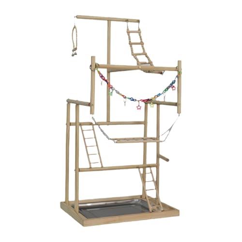 MagiDeal Papageien-Spielständer, Vogelspielplatz, Kletterübungsplatte, Spielzeug, Vogelspielständer, Papageienspielplatz für Sittiche, Turteltauben, Finken von MagiDeal