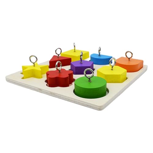 MagiDeal Papageien-Trainingsspielzeug, Vogelpädagogik, interaktives Intelligenzspielzeug, Vogel-Puzzle-Spielzeug, Holzblock-Puzzles, Spielzeug für Rennmäuse, von MagiDeal