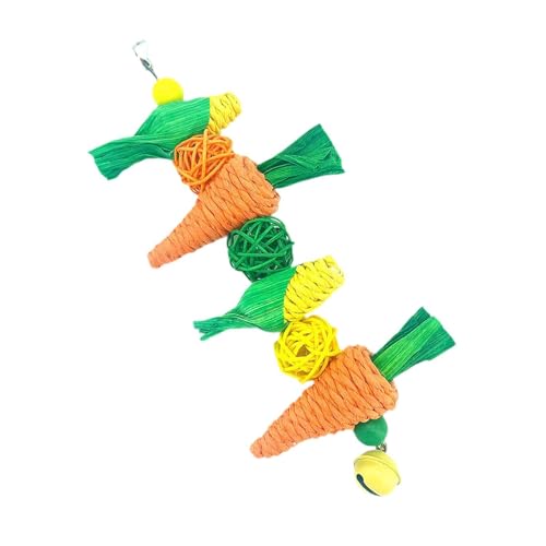 MagiDeal Papageienkauspielzeug Hanging Perch Neuheit Interaktiver Käfigzubehör Vogel Spielzeug für Wellensittiche Cockatiels Lovebird Cockatoos, 24.5x10cm von MagiDeal