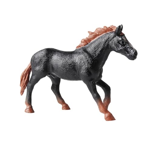 MagiDeal Pferde-Actionfigur, Pferdemodell, Simulationssammlung, so tun, als ob Miniatur, realistische Wildtierstatue, pädagogisches Spielzeug für Geschenke, Schwarz von MagiDeal