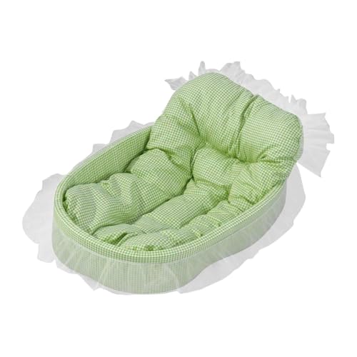 MagiDeal Prinzessinnen-Katzenbett, Hundebett, Couch, abnehmbar, hübsch, waschbar, weich, Haustierbedarf, Haustierbett, Katzensofa mit Spitze für Welpen und, Grün von MagiDeal