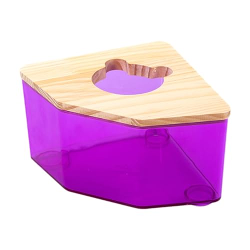 MagiDeal Sandbadebox für Hamster, Acryl-Sandbehälter zum Graben, Sandbadebehälter, Duschversteck für Kleintiere für Rennmäuse und Zwerghamster, Violett von MagiDeal