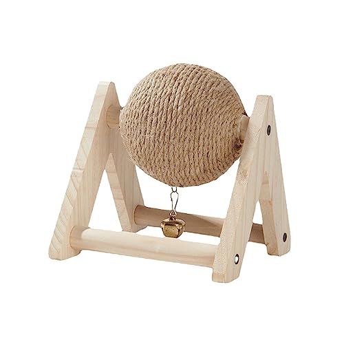 MagiDeal Spielzeug für Tiere, Kratzspielzeug für Kaninchen, interaktives Spielzeug aus Holz, kratzfest, Kaninchen, Scratcher, Sisal, Kaninchen, Scratching Ball für Katzen, Chinchillas, Kleiderbügel von MagiDeal