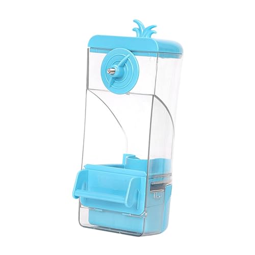 MagiDeal Vogelkäfig -Feeder Automatic Clear Anti Spritzerlecks -Papageien -Feeder -Fütterungsstation für Sitticheet Cockatiel Finch, Blau von MagiDeal