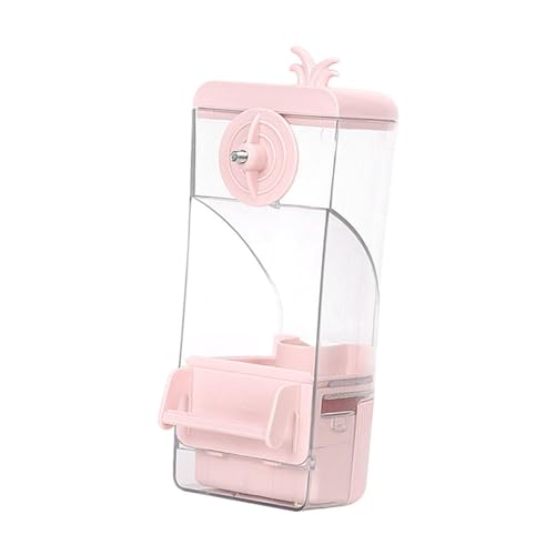 MagiDeal Vogelkäfig -Feeder Automatic Clear Anti Spritzerlecks -Papageien -Feeder -Fütterungsstation für Sitticheet Cockatiel Finch, Rosa von MagiDeal