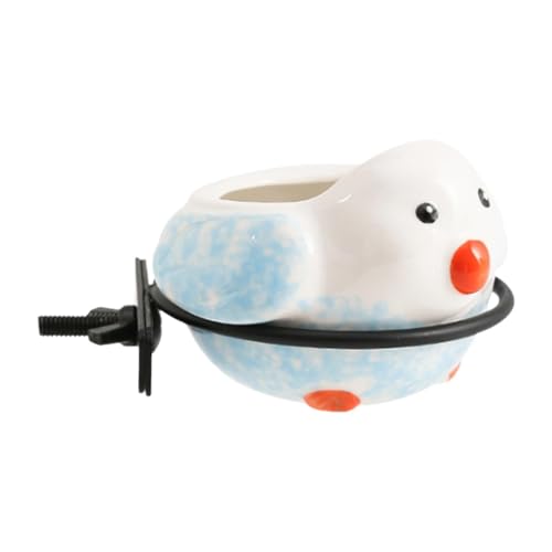 MagiDeal Vogelkäfig -Lebensmittelschale, Keramikvogel -Fütterungsschale mit Klemmhalter, Bowl für Hamster, Papageiung, Blau von MagiDeal