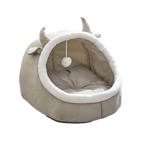 MagiDeal Warmes Katzenbett für den Winter, Katzenhöhle, Nest, halbgeschlossener Zwinger für den Innenbereich, Herbst/Winter, Kätzchenunterschlupf, A, M von MagiDeal