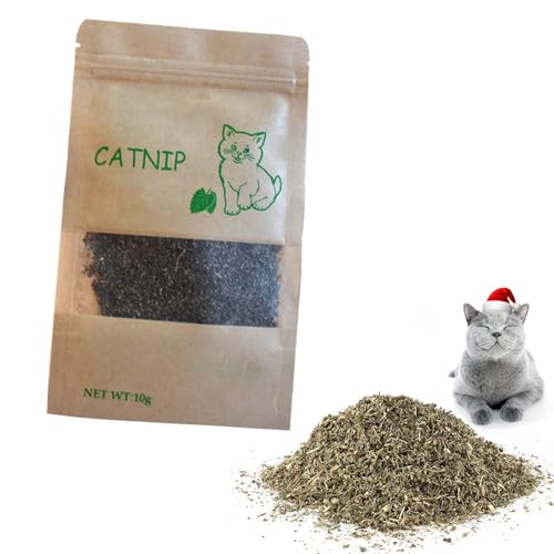 MagiSel Katzenminze Getrocknet, Catnip, Natürliche Catnip Katzengras, Premium Katzenminze, Katzenminze Sticks Für Katzen, Auffüllen Von Katzenspielzeug Katzen Kissen Catnip Ball, 10g von MagiSel