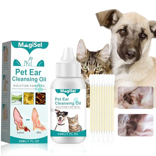 Ohrentropfen mit kolloidalem Silber 30ml Für Hunde und Katzen, Ohrenreiniger Hund & Katze, Natürlich gegen Entzündung, Juckreiz, Ohrenspülung, Ohrenschmalz Entferner, Ohrenpflege, Gesunde Ohren von MagiSel