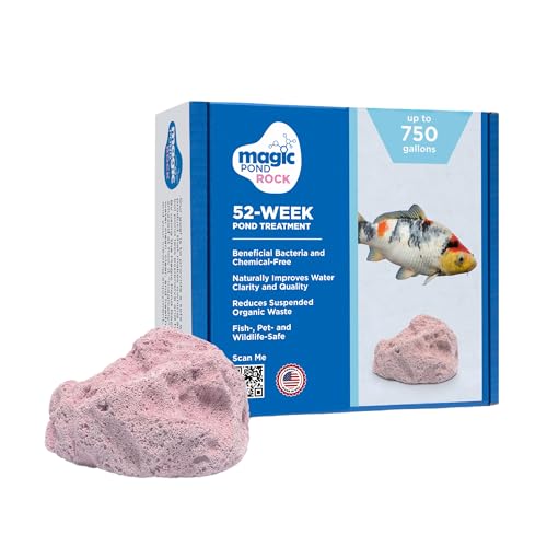 Magic Pond Rock s, Teichreinigung Aquariumsteine für kristallklare, chemikalienfreie, fischfreundliche Steine für Aquarium, komplett natürliche Aquarium-Dekoration, klein, bis zu 750 Gallonen von Magic Pond Rock