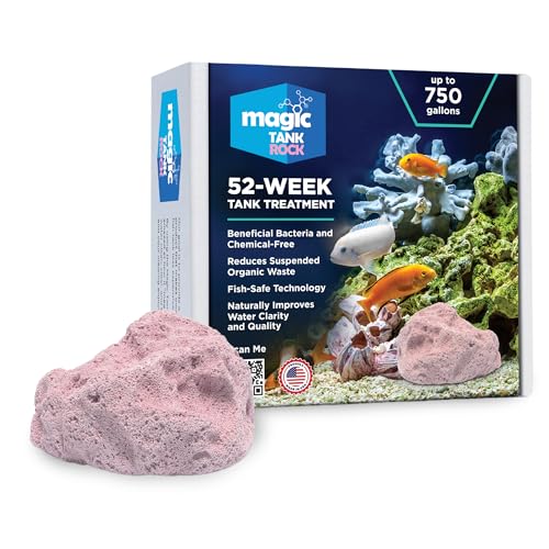 Magic Tank Rock s, Teichreinigung Aquariumsteine für kristallklare, chemikalienfreie, fischfreundliche Steine für Aquarium, komplett natürliche Aquarium-Dekoration, klein, bis zu 750 Gallonen von Magic Tank Rock
