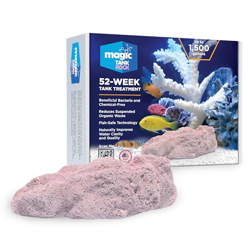 Magic Tank Rock s, Teichreinigungssteine für kristallklare, chemikalienfreie, fischfreundliche Steine für Aquarium, natürliche Aquarium-Dekoration, Medium, 750-1,500 Gallonen von Magic Tank Rock