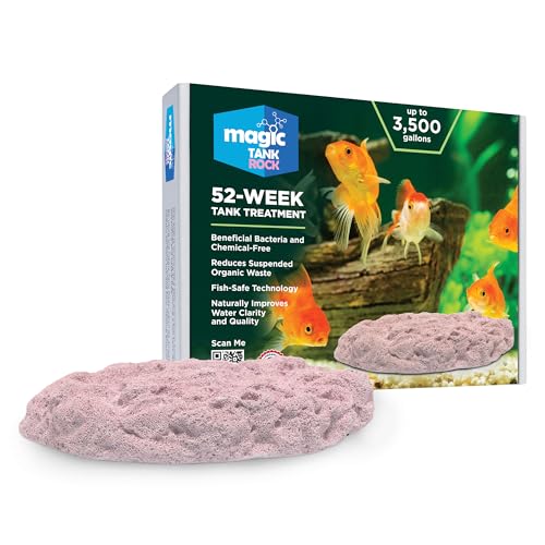 Magic Tank Rock s, Teichreinigungssteine für kristallklare, chemikalienfreie, fischfreundliche Steine für Aquarium, natürliche Aquarium-Dekoration, groß, 1.500-3.500 Gallonen von Magic Tank Rock