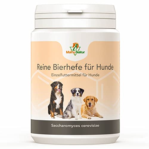 Reine Bierhefe 400g I Pulver Für Hunde, Katzen & Pferde I Naturprodukt Für Haut Und Schönes Fell I Reich An B, E & H-Vitaminen von Mahu Natur