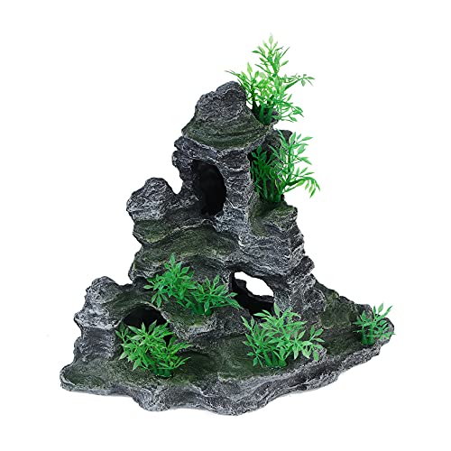 Mairuker Aquarium Bergblick Stein Ornament Betta Höhle Versteck Fisch Tank Rock Thematische Ornamente [Kleine Größen] von Mairuker