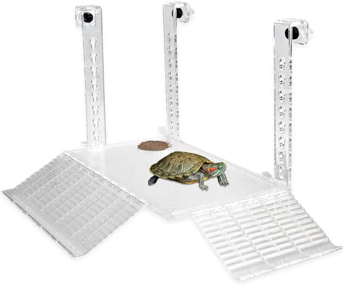 Mairuker Schildkröten-Abdeckplattform, hängende Schildkröte, Terrasse, Wasser-Reptilien-Abdeckplattform für Schildkröten-Aquarium – M von Mairuker