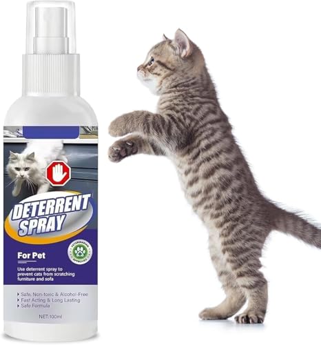 Maitys Kᴀᴛᴢᴇɴᴀʙᴡᴇʜʀꜱᴘʀᴀʏ, 100ml Katzen Fernhaltespray für Innen und Außen, für Katzen Beruhigungsmittel für Katzen,Kratzfestes für Sofa-Tür-Tisch-Möbel von Maitys