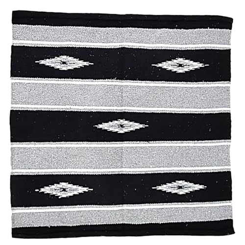 Majestic Ally Navajo-Design Acryl-Satteldecke, 91,4 x 86,4 cm, 1,1 kg, Grau und Schwarz von Majestic Ally