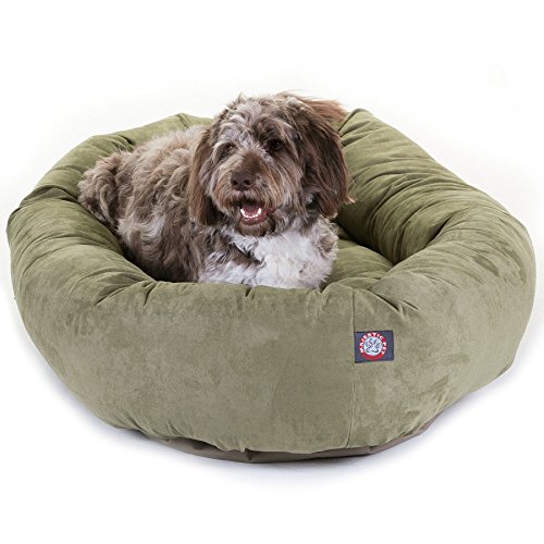 Majestic Pet Hundebett in Bagel-Form, 132,08 cm, graugrün, Wildleder, Products von Majestic