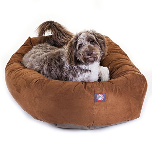 Majestic Pet Hundebett in Bagel-Form, 132,08 cm, rostfarben, Wildleder, Products von Majestic