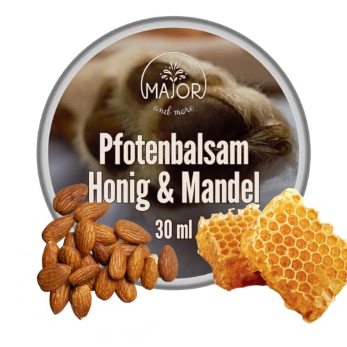 Pfotenbalsam 30ml Pfotencreme Mandel Honig Hundepfoten Pflege Pfotenschutz von Major and More