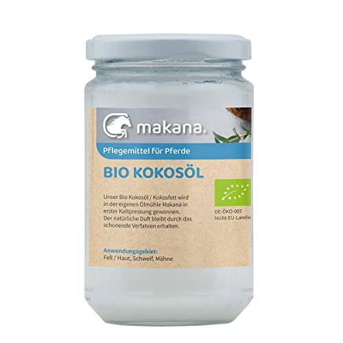 Makana BIO Kokosöl/ Kokosfett für Pferde, kaltgepresst, 250 ml Glas von Makana