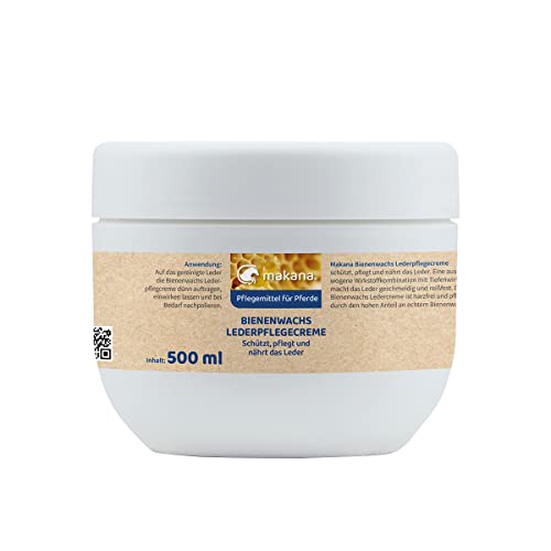 Makana Bienenwachs Lederpflegecreme, 500 ml Tigel von Makana