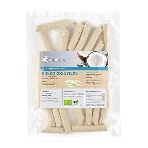 Makana Bio Kokos Sticks für Tiere, 100% rein und natürlich, 1 kg Beutel von Makana