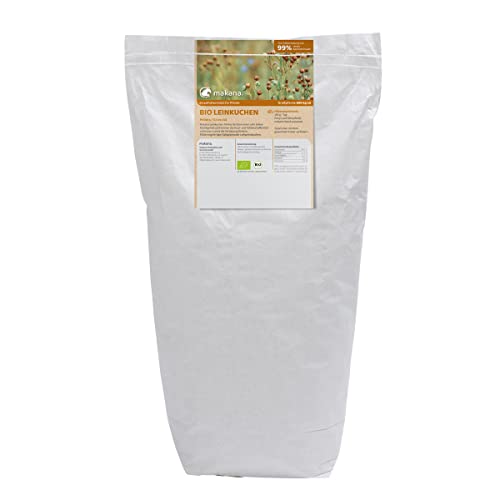 Makana Bio Leinkuchen Pellets (grobes Granulat) für Pferde, 10 kg Sack von Makana