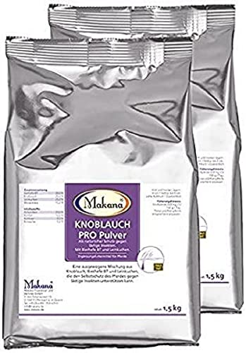 Makana Knoblauch PRO Pulver für Tiere, 2 x 1,5 kg von Makana