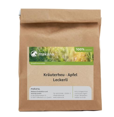 Makana Kräuterheu - Apfel Leckerli, 1kg Beutel von Makana