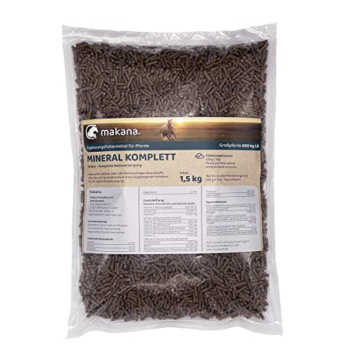 Makana Mineralfutter KOMPLETT Pellets für Tiere, 1,5 kg Beutel von Makana