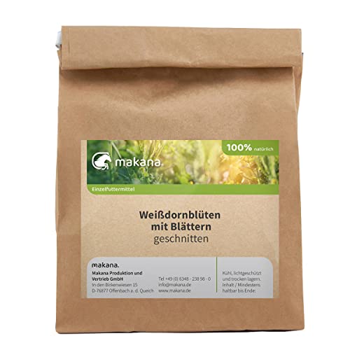 Makana Weißdornblüten mit Blättern, geschnitten, 500 g Tüte (1 x 0,5 kg) von Makana