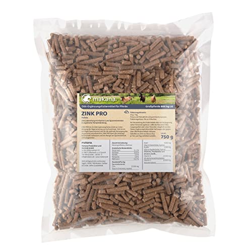 Makana Zink PRO Pellets mit Vitamin E für Pferde, 750 g Beutel von Makana