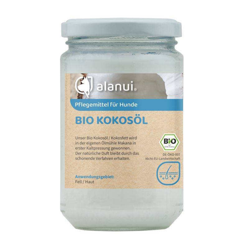 alanui BIO Kokosöl / Kokosfett für Tiere, 250 ml Glas von Makana