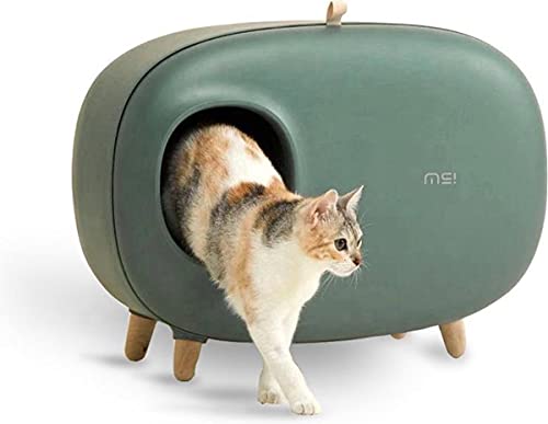 MakeSure Katzentoilette mit Schublade - Grün - 60 x 38 x 45 cm - Design von MakeSure