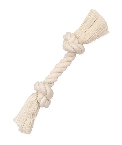 Mammoth maflossy Chews Spielzeug 100 Prozent Baumwolle weiß Rope Bone von Mammoth Pet Products