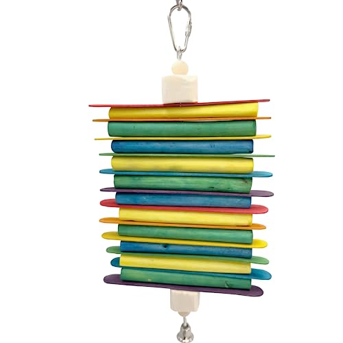 1125 Rainbow Sola Stick Stack Handgefertigtes Vogel-Kauspielzeug mit bunten Sola-Holzstäbchen – Futtersuchspielzeug für Sittiche und Nymphensittiche – sicheres und natürliches von Mandarin Bird Toys