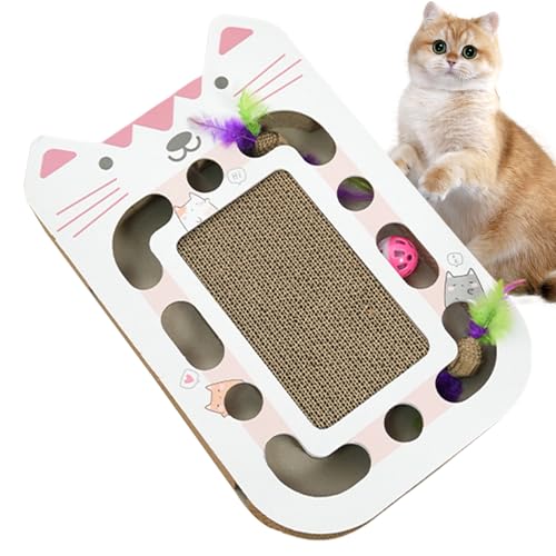 Katzenkratzbrett - Katzenspielzeug Kratzbrett,Interaktiver Kratzschutz Ball Spielzeug Für Kätzchentraining Wohnungsaktivitätsspiel Indoor Couch Katzenkratzbrett - Katzenspielzeug Kratzbrett,Interaktiver Kratzschutz Ball Spielzeug Für Kätzchentraining Wohnungsaktivitätsspiel Indoor Couch von Manolyee