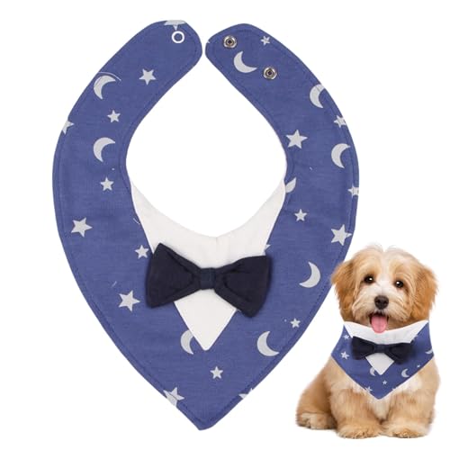 Manolyee Hunde-Hochzeits-Bandana, Hundehalsband mit Fliege - Stilvoller für Hund | Formales Hundeoutfit, lustige formelle Hundehochzeitskleidung für kleine, mittelgroße und große Hunderassen von Manolyee