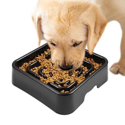 Manolyee Langsamer Fressnapf für Hunde,Langsamer Fressnapf für Hunde, Slow Feeder Bowl für Schnellfresser, rutschfeste, spülmaschinenfeste Maze-Hundeschalen in Lebensmittelqualität für schnelle Esser von Manolyee