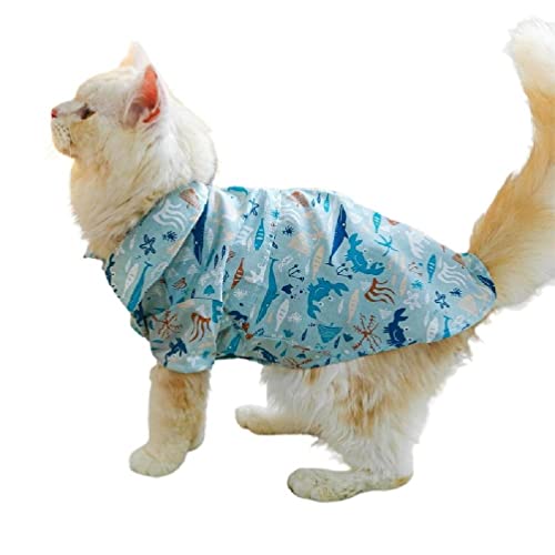 Hunde-Shirt mit Ozean-Motiv, Strand für mittelgroße und große Hunde, weiche Bekleidung, blauer Pullover, Frühling, Welpen, Pyjama, Hund für mittelgroße Hunde und Mädchen von Maouira